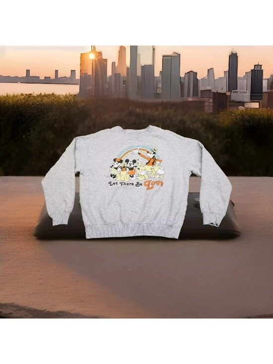 Disney Tops - ✅Walt Disney World Characters VTG Style Let There Be Love Crewneck Sweatshirt L